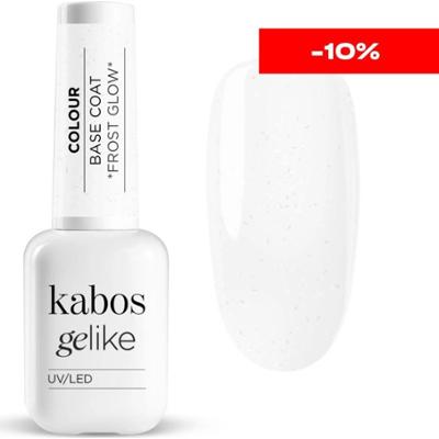 Kolorowa baza hybrydowa Kabos Gelike Colour Base Coat 2in1 Frost Glow z brokatem 10 ml | Promocja -10%