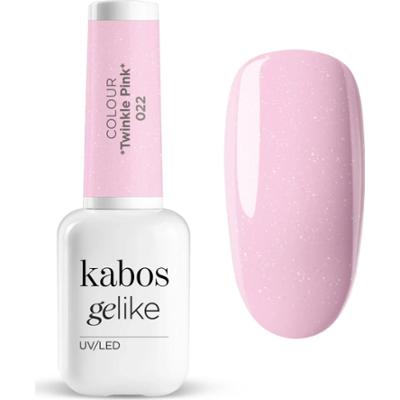 Lakier hybrydowy Kabos Gelike 022 Twinkle Pink z brokatem 8 ml