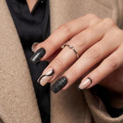 Lakier hybrydowy Gelike Flash Starry Noir z brokatem 8 ml