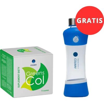 GreensCol - energia i odporność + Butelka ze szkła borokrzemowego GRATIS