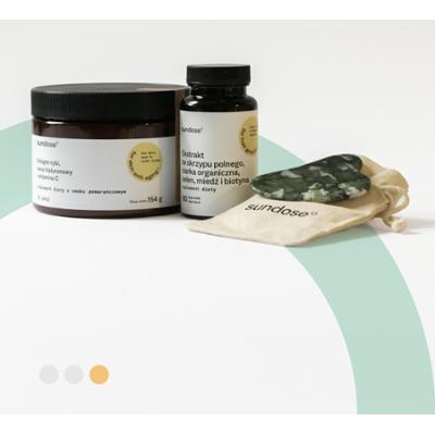 Zestaw Prezentowy Zielony z Kolagenem i Kamieniem Gua Sha