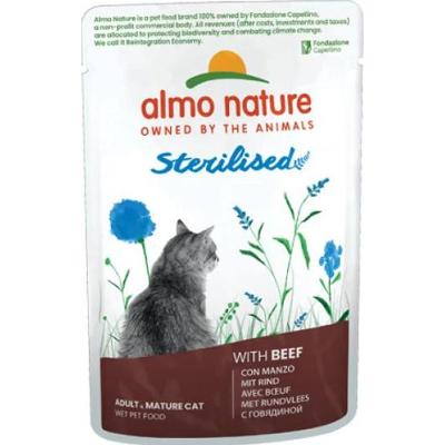 Almo Nature Almo Nature Wysterylizowany Kot Z Wołowiną - 70Gr