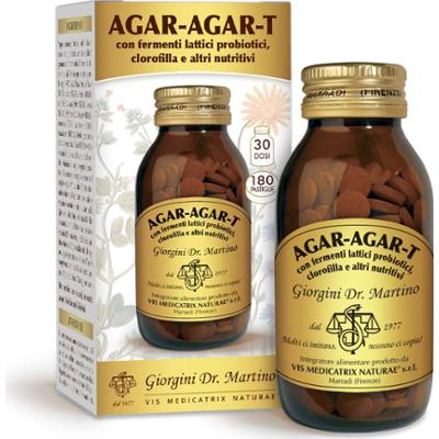 Dr Giorgini agar-agar-t z fermentami mlekowymi i chlorofilem 180 tabletek 500 mg - 90 gr