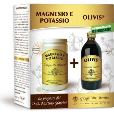 Dr Giorgini Zestaw pudru magnezowo-potasowego 180 g + olivis 200ml
