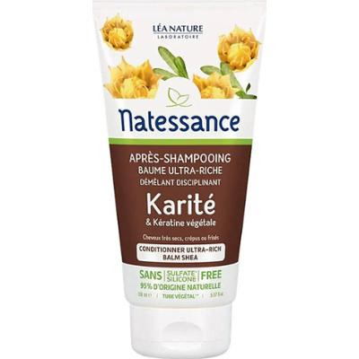 Natessance balsam ultra bogata w masło shea i keratynę roślinną do włosów bardzo suchych, puszących się lub kręconych, 150 ml