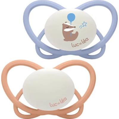Światło Lea Fizjologiczne smoczki silikonowe bez pierścieni na noc od 6 do 18 miesięcy x2