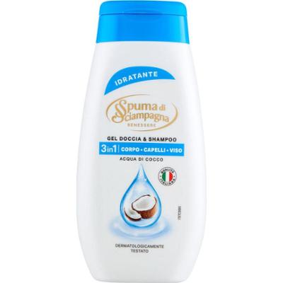Spuma di sciampagna Benessere - Nawilżający żel pod prysznic & szampon - Acqua Di Cocco 250 ml
