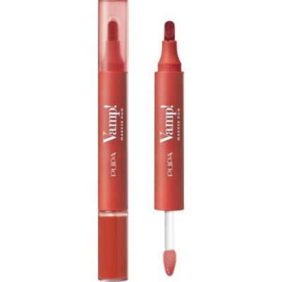 Pupa Vamp! Marker Duo - Marker do ust i oleisty błyszczyk do ust 003 - Sok winogronowy 4 ml