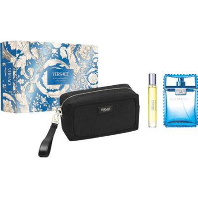 Versace Zestaw Eau Fraiche Eau De Toilette Spray 100 Ml + Edt 10 Ml + Czarna kosmetyczka 1 sztuka