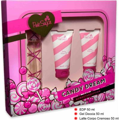 Zestaw pudełkowy aquolina candy dream edt 50 ml + żel pod prysznic 50 ml + balsam do ciała 50 ml