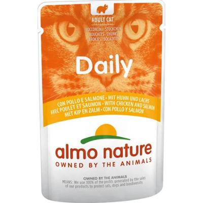 Almo nature Menu dnia z kurczakiem i łososiem - 70GR