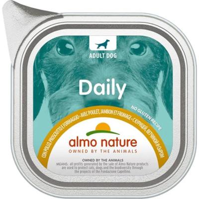 Almo nature Menu dnia z kurczakiem, szynką i serem - 100GR