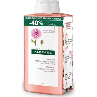 Klorane Duplo Szampon Peony 2x400 ml