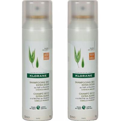 Klorane Suchy Szampon Z Owsem I Ceramidem Koloryzujący 2x150ml
