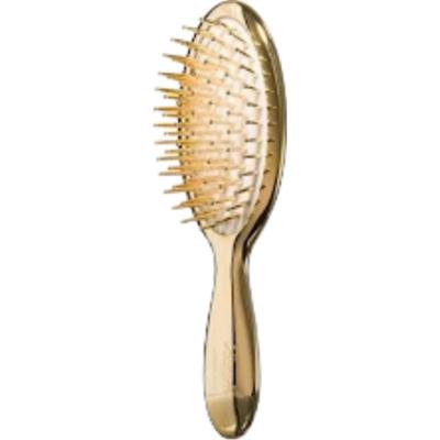Janeke Pędzel płaski Gold Line ze złotymi pinezkami 17,3 x 5 cm 1 szt