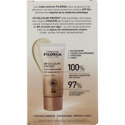 Filorga Krem przeciwsłoneczny przeciwstarzeniowy UV Cellular-Protect SPF50+ + darmowe serum przeciwstarzeniowe 45 ml