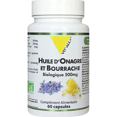 Vit'All+ Organiczny ogórecznik z wiesiołka dwuletniego 60 kapsułek