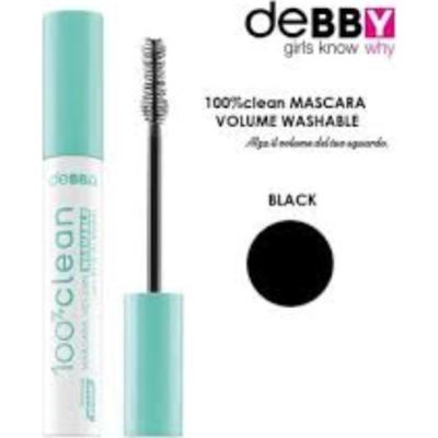 DEBBY 100%CLEAN VOLUME Tusz do rzęs CZARNY Zmywalny