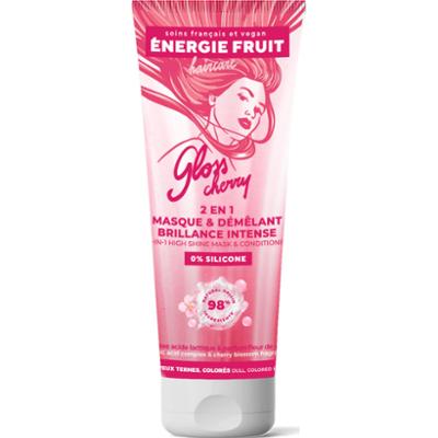 Energie Fruit Gloss Cherry 2 w 1 Maska i środek rozczesujący Intensywny połysk Ciemne włosy, farbowane 200 ml