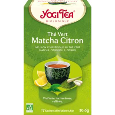 Yogi Tea Organiczna herbata zielona Matcha z cytryną 17 saszetek