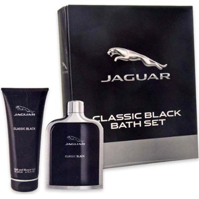 Klasyczny czarny zestaw Jaguar Box zestaw do kąpieli edt 100 ml + żel pod prysznic 200 ml
