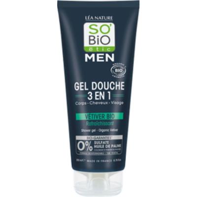 Natura Lea so bio étic UOMO 3w1 Wetiwerowy żel pod prysznic 200 ml