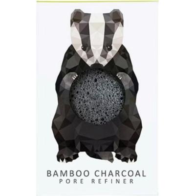 The konjac sponge company Konjac Miniaturowy oczyszczacz porów Woodland Badger z węglem bambusowym