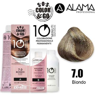 SOS color & go 10 minut 7.0 koloryzacja 10min zestaw duet 90 + 90 ml zestaw