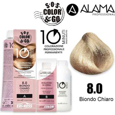 SOS color & go 10 minut 8.0 koloryzacja 10min zestaw duet 90 + 90 ml zestaw