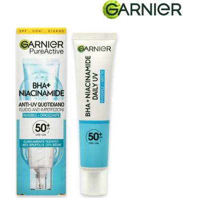 Garnier Pure Active Anti-UV Daily Fluid przeciw niedoskonałościom z niacynamidem 40 ml