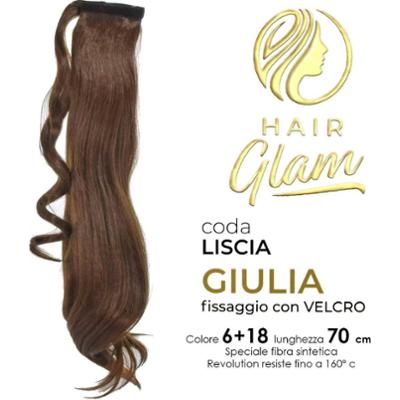 GIULIA HAIR GLAM OGON Z WŁÓKNEM NA RZEP REVOLUTION 6+18 70cm