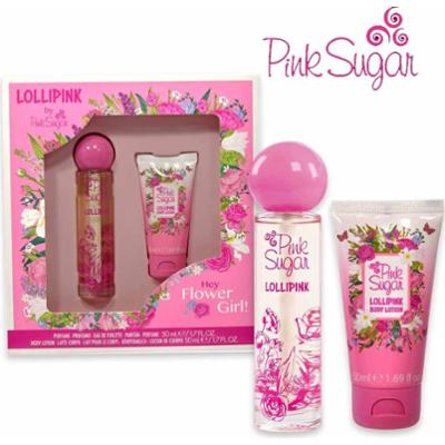 Różowy cukierkowy lizak Aquolina(W)Zestaw Edt 50 ml + balsam do ciała 50 ml