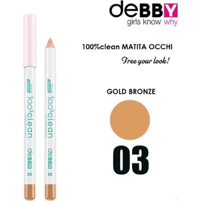 Debby 100% kredka do oczu clean 3 złote brązowe