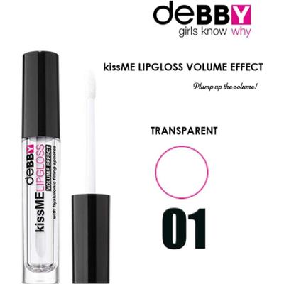 Debby błyszczyk do ust kissme objętość 01 transparentny