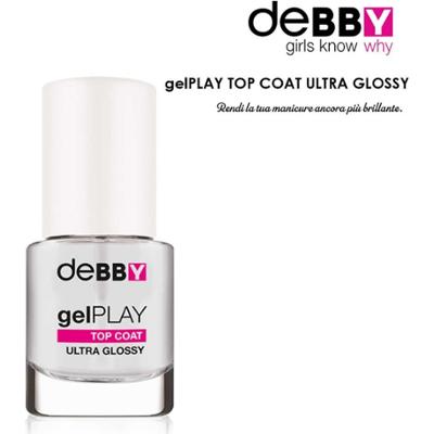 DEBBY NAIL THERAPY żel PLAY TOP COAT efekt wypełniający