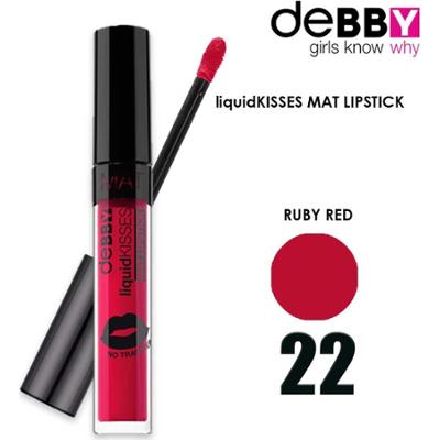 Debby liquid kisses matowy 22 rubinowo czerwony
