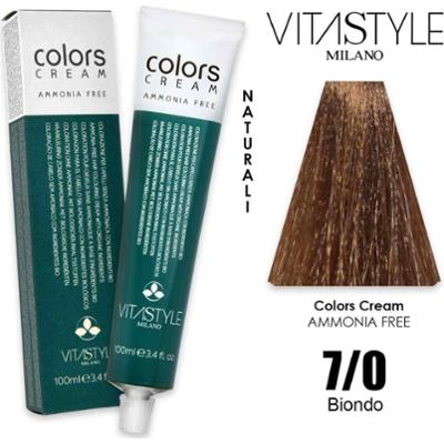 Vitastyle Kremowa farba do włosów bez amoniaku 100 ml 7.0