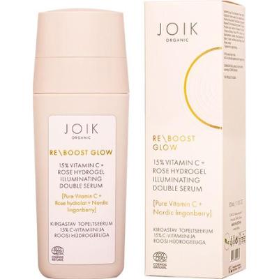 Joik organic Re-Boost Glow 15% C-witamina + Rose Hydrogel Rozświetlające podwójne serum 30ml