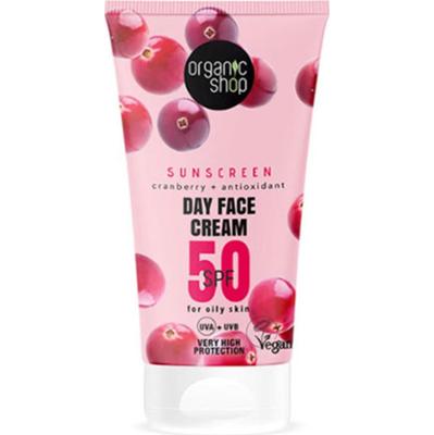 Organic Shop Żurawinowy krem do twarzy na dzień Spf50 50ml