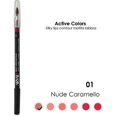ARVAL Kontur jedwabisty nr 01 - konturówka do ust w kolorze nude caramel - drewno