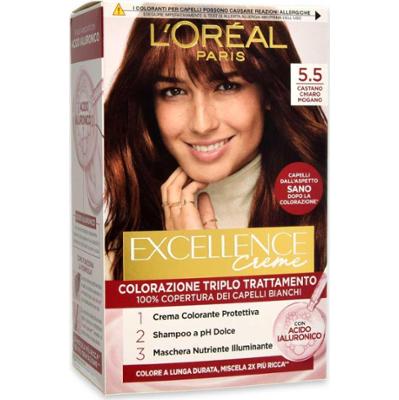 L'Oreal Excellence Triple Treatment Color No. 5.5 Jasny brąz Mahoniowy
