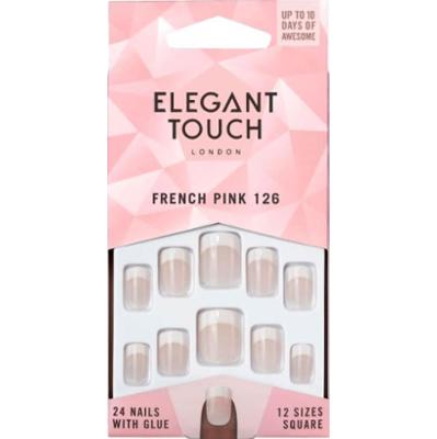Eleganckie paznokcie typu french touch 126 krótkie