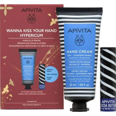 Apivita Hypericum Krem do Rąk 50ml + Balsam do Ust 4,4g Zestaw 2 szt