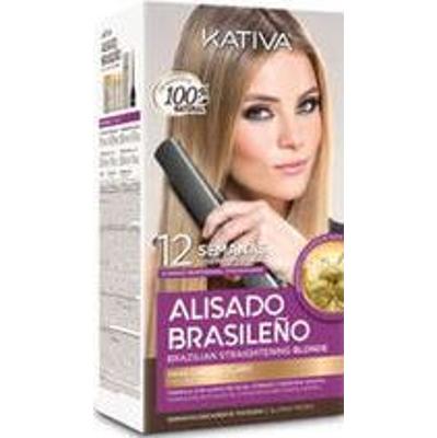 Kativa Brazylijski zestaw prostujący blond - Zestaw do prostowania włosów z keratyną - 225 ml