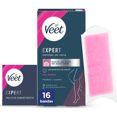 Veet - EXPERT plastry z woskiem do ciała do skóry normalnej