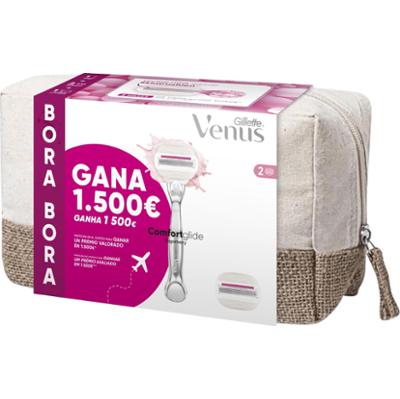 Damska kosmetyczka na maszynkę do golenia Venus Gillette Comfortglide Sugarberry 2 części zamienne