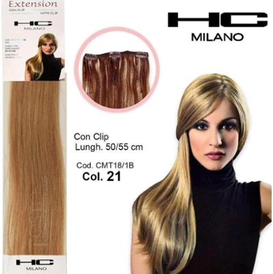 Hc milano przedłużka 3 klipsy bez remy szerokość 14-16cm długość 50cm kol.21 bardzo jasny blond jasny 9,32