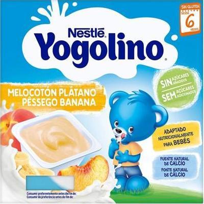 Nestlé Nestlé Yogolino Brzoskwinia i Banan 6m 4x 100g
