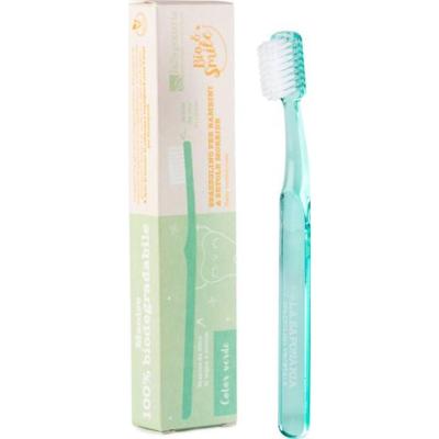 La saponaria Bio&Smile - Zielona szczoteczka do zębów z włókien roślinnych dla dzieci