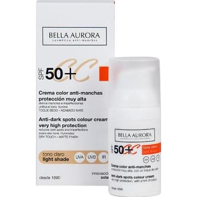 Bella Aurora CC Krem przeciw niedoskonałościom Spf50 Jasny ton 30 ml